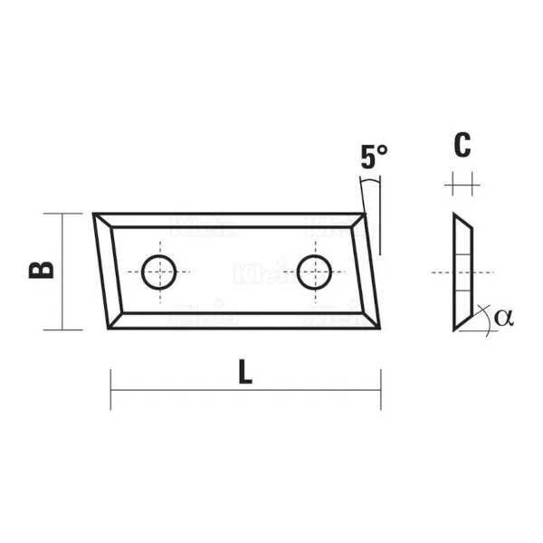 Coltellini reversibili HW 2 fori Z055