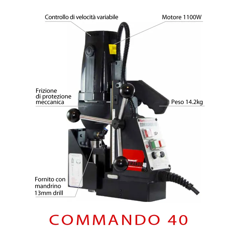 Perforatore a base magnetica Commando 40/3