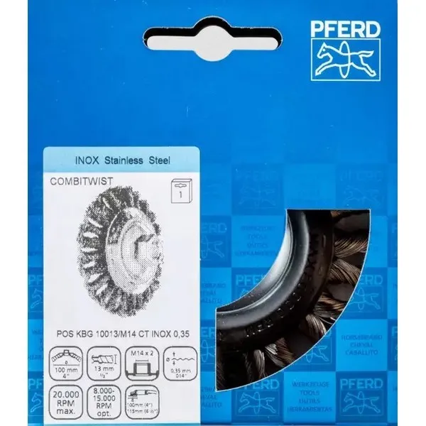 Spazzole coniche foro filettato PFERD KBG CT INOX