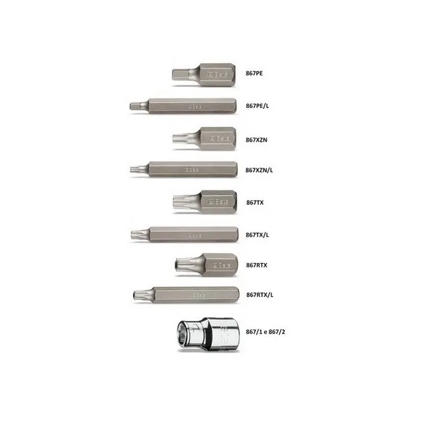 52 inserti attacco esagonale 10 mm e 2 acc.ri Beta 867/C52