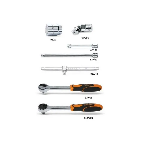 Assortimento di 16 chiavi a bussola esag. Beta 910A/C16
