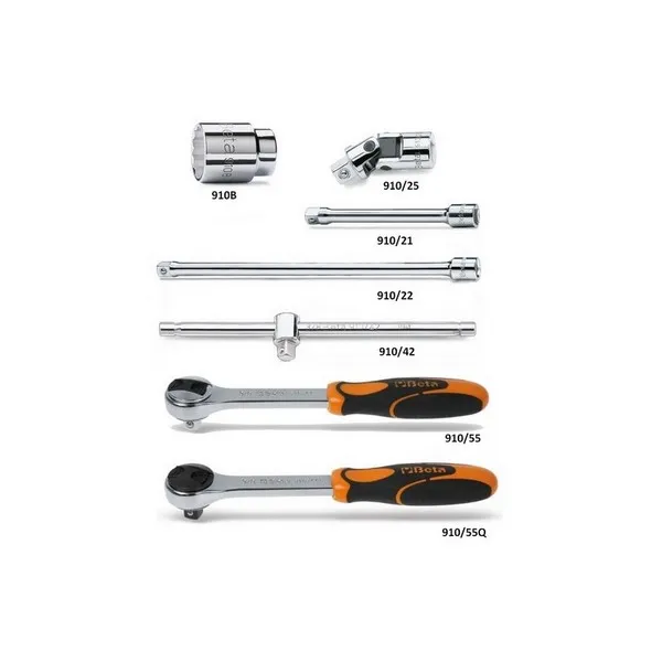 Assortimento 16 chiavi a bussola e 5 acc.ri Beta 910B/C16