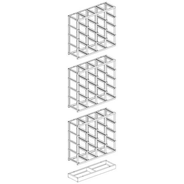 Scaffali con contenitori in plastica FED30440301