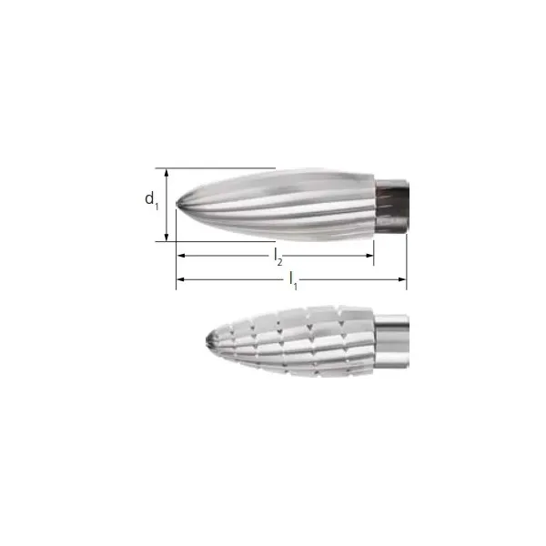 Frese HSS PFERD in metallo leggero con filettatura interna