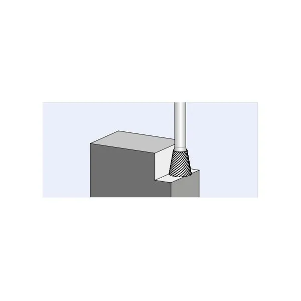 Frese PFERD a cono rovesciato con taglio frontale W-ST