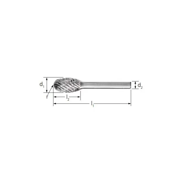 Frese HM PFERD ALLROUND forma a goccia TRE gambo 6