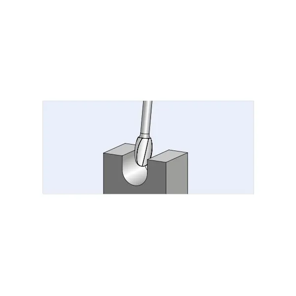 Frese HM PFERD INOX forma a goccia TRE gambo 6