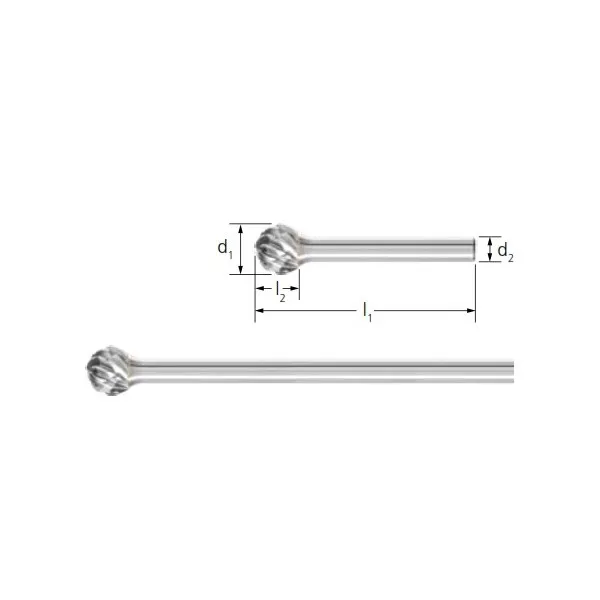 Frese HM PFERD forma a sfera KUD gambo 3x75