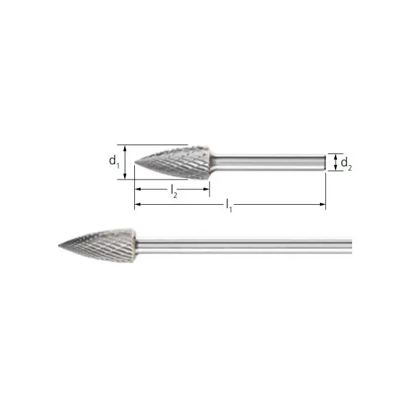 Frese HM PFERD forma a ogiva SPG gambo 8