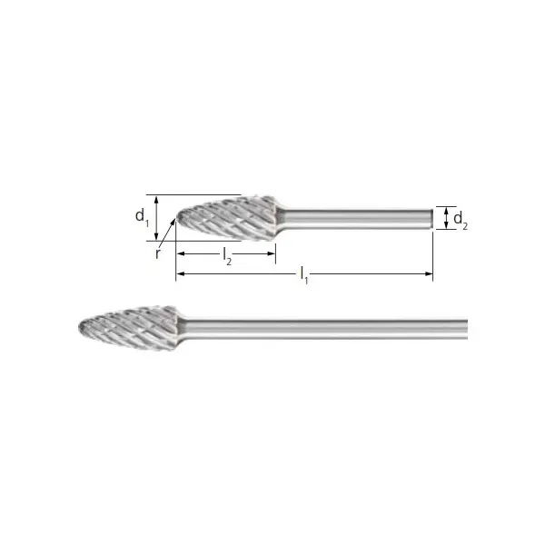 Frese HM PFERD STEEL forma ad albero RBF gambo 6