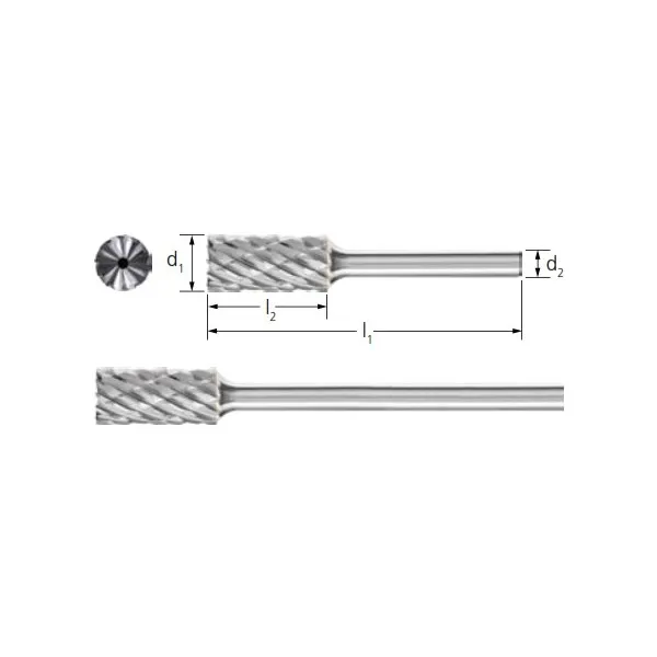 Frese HM PFERD STEEL cilindr. ZYAS taglio front. gambo 6