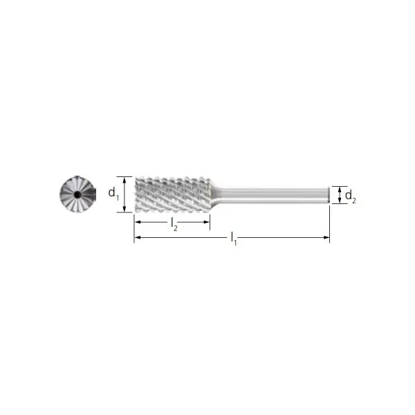 Frese HM PFERD TITANIUM cil. ZYAS taglio frontale gambo 3