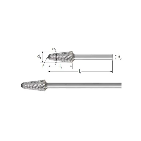 Frese HM PFERD TOUGH cono punta arrotondata KEL gambo 6x150