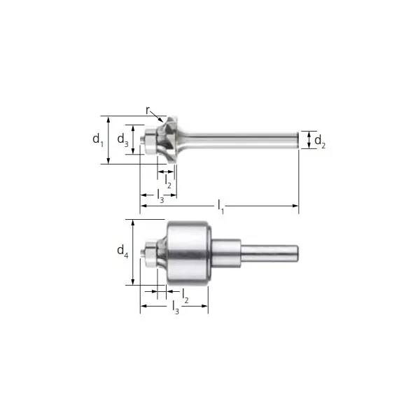 Frese HM PFERD forma arrotondata V EDGE gambo 6