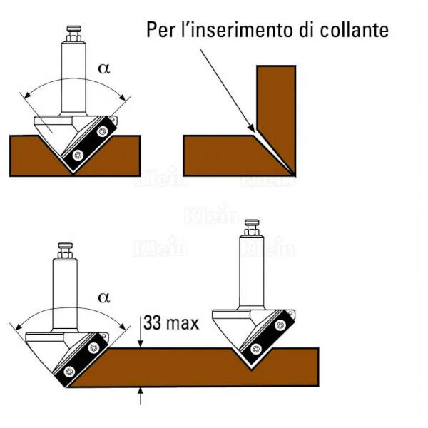 Frese con coltellini HW per fresare a v z1
