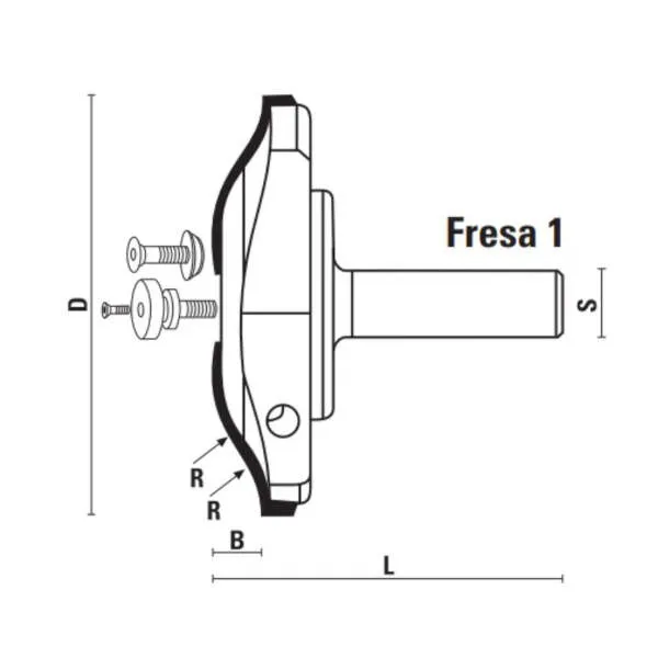 Frese con coltellini HW per piattabande z2