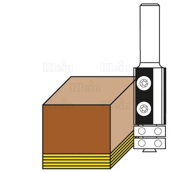 Frese con coltellini HW per refilare doppio cusc. z2 infer.
