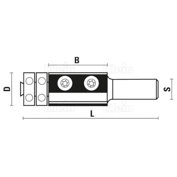 Frese con coltellini HW per refilare doppio cusc. z2 infer.