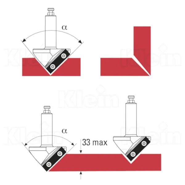 Frese con coltellino HW fresare v plastici z1 ricop KleinDIA