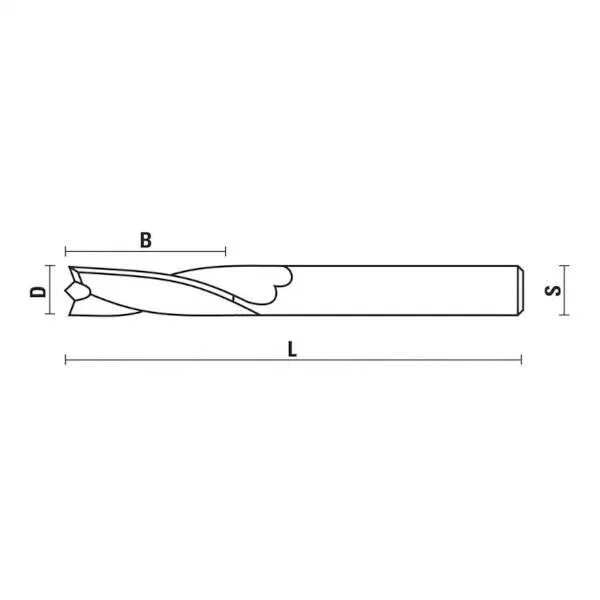 Frese hs a taglienti elicoidali per alluminio z2-z3 U250