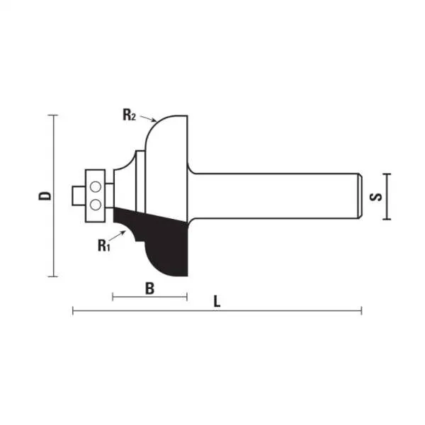 Frese HW a doppio raggio con cuscinetto Z2 E149 - G149