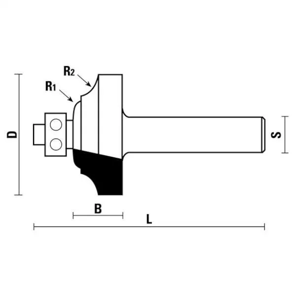 Frese HW a doppio raggio con cuscinetto Z2 E153 - G153