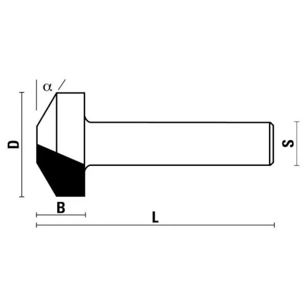 Frese HW a tagliente inclinato Z2 E138 - G138