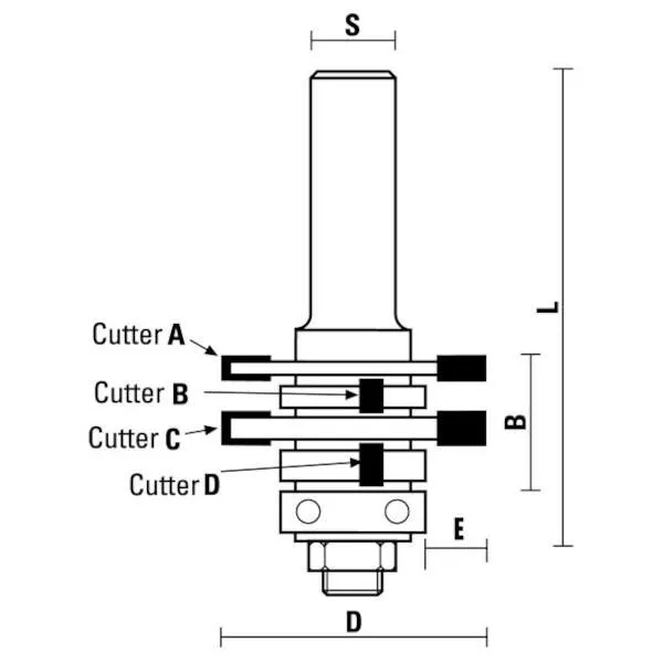 Frese HW componib. canali incastri e battute Z2 E182 - G182
