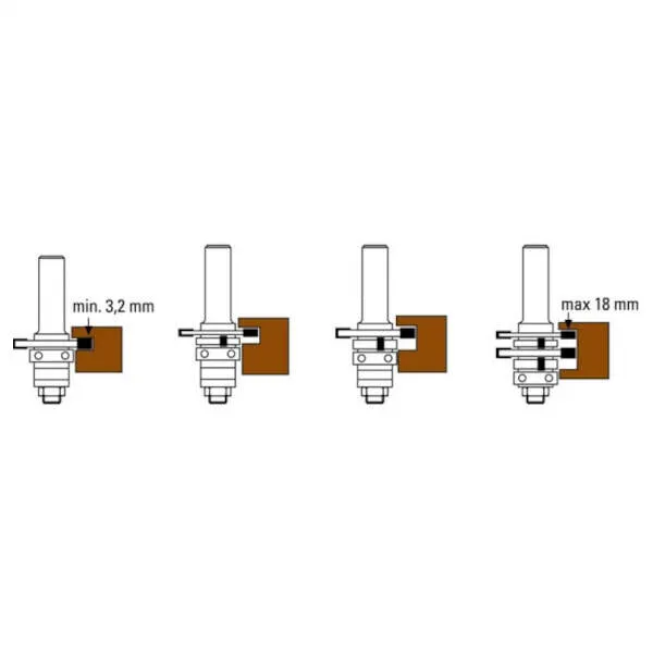 Frese HW componib. canali incastri e battute Z2 E182 - G182
