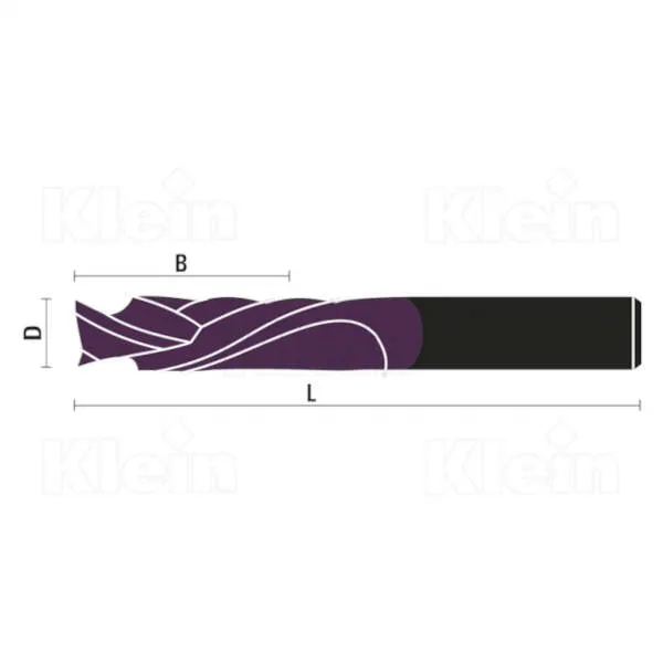 Frese HW integrale a doppia elica z2+2 ric. KleinDIA T156.KD