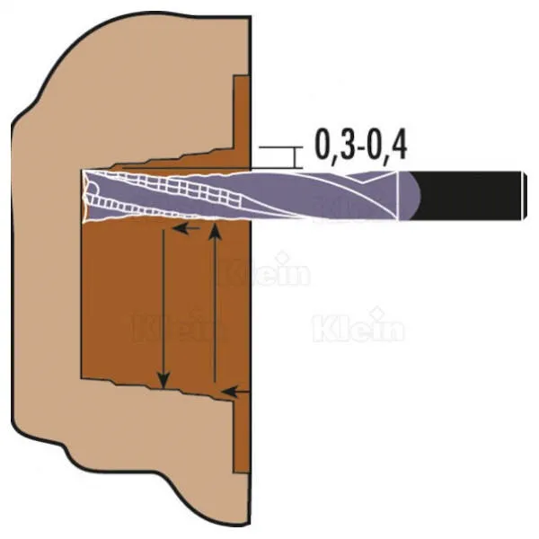 Frese HW integrale per serrature z3 ricoperte KleinDIA