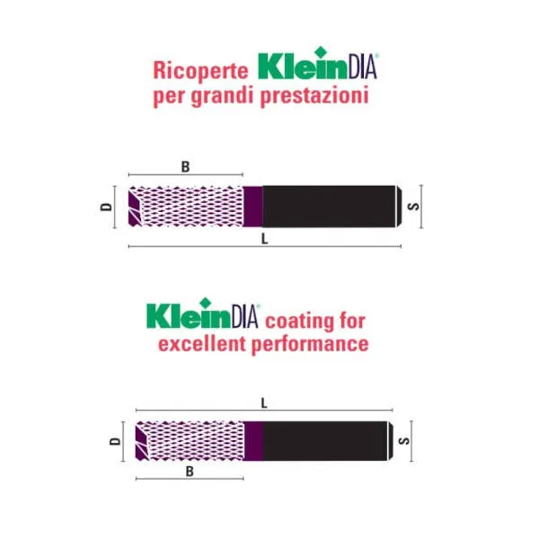 Frese in HW integrale per vetroresina - KleinDIA U130.KD