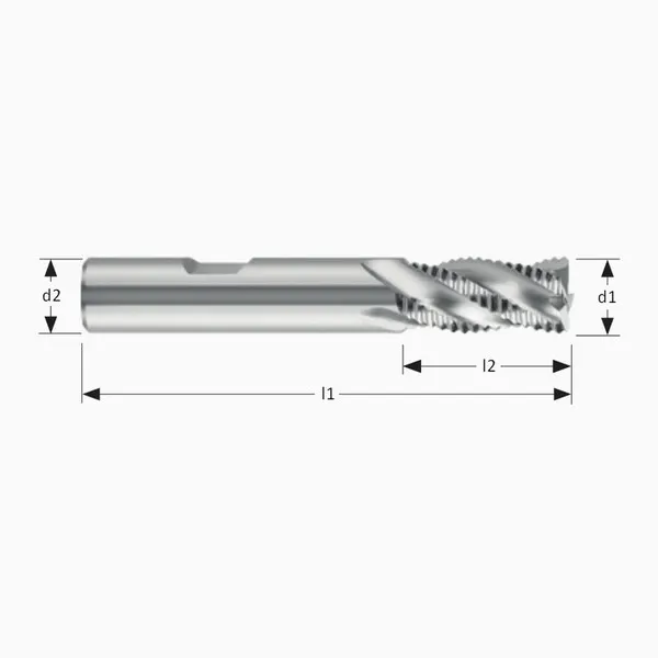 Fresa a sgrossare 011F normale HSS-Co8 DIN 844K