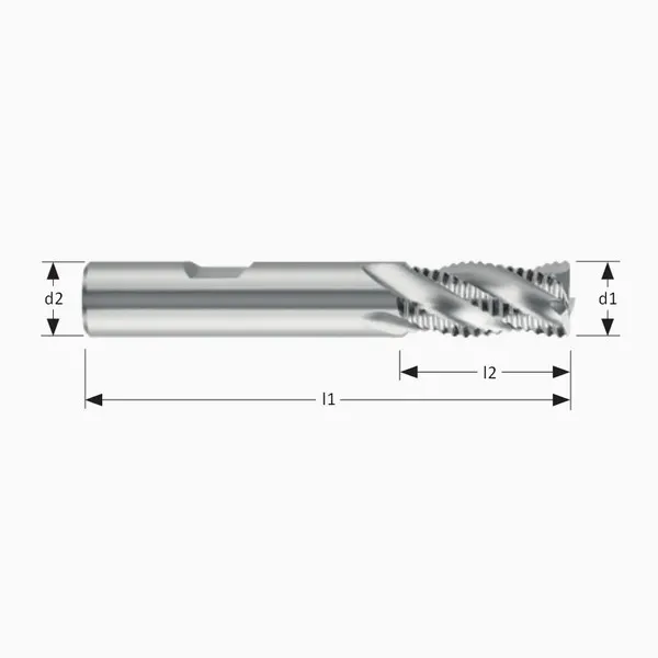 Fresa a sgrossare 013A normale HSS-PmCo DIN 844K