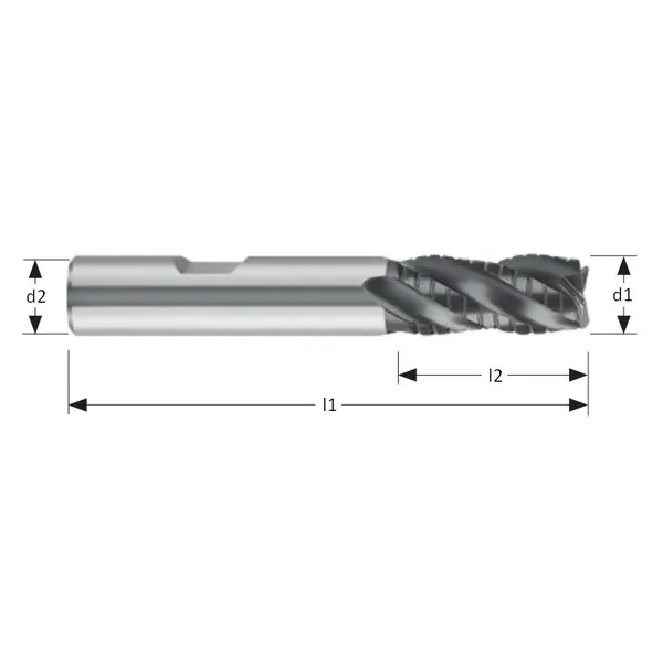 Fresa a sgrossare 013S normale HSS-PmCo DIN 844K