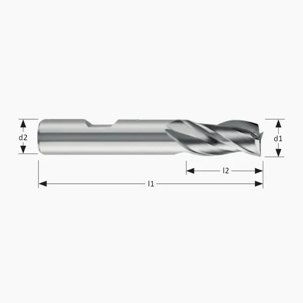 Frese a finire 111 normale HSS-Co8 DIN 844K