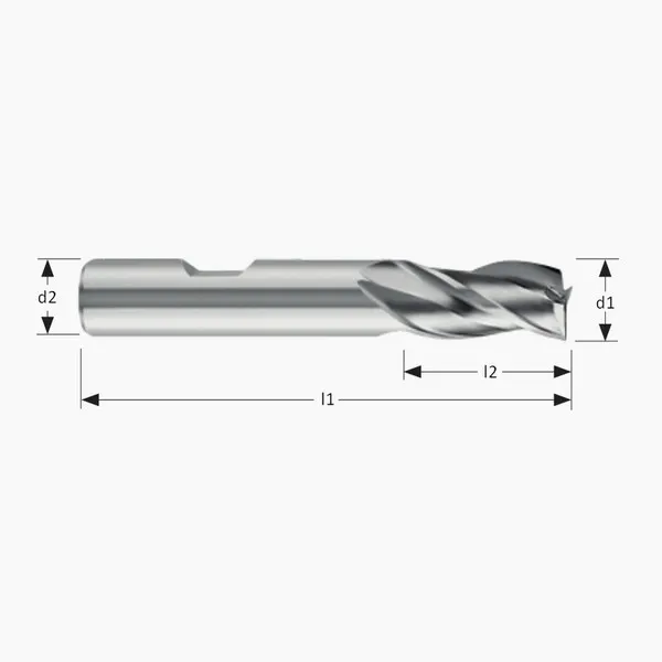 Frese a finire 115 normale Alu HSS-Co8 DIN 844K