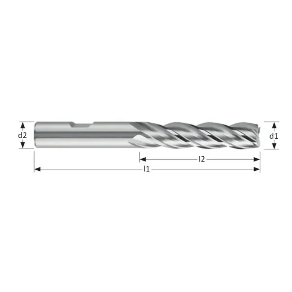 Frese a finire 123 lunga HSS-Co8 DIN 844L