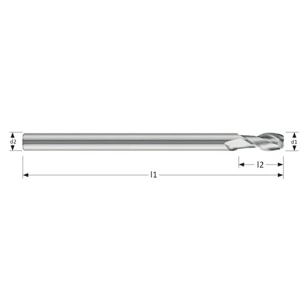 Fresa a finire 146 extra lunga HSS-Co8 Norma Silmax