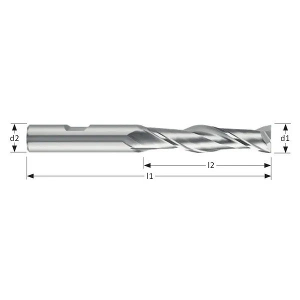 Fresa a finire 1712 lunga HSS-Co8 DIN 844L