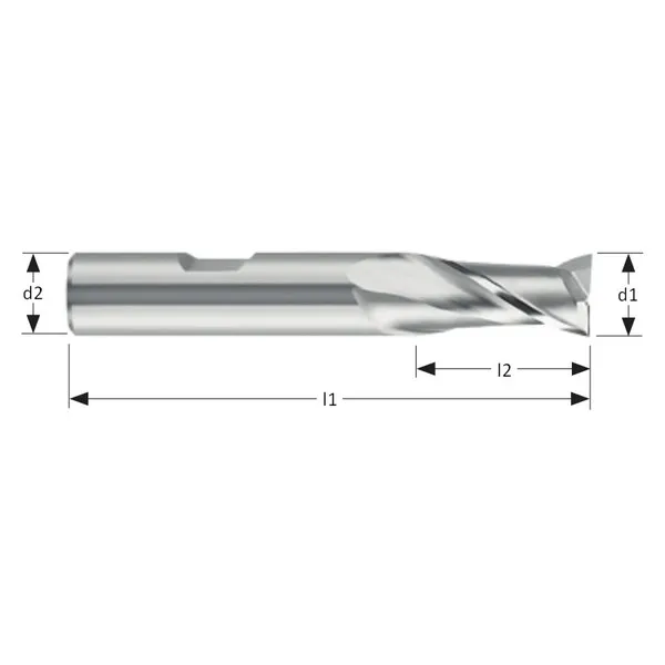 Fresa a finire 171 normale HSS-Co8 DIN 844K