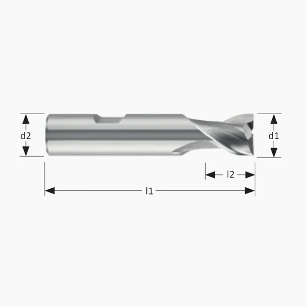 Fresa a finire 731 corta HSS-Co8 Din 327