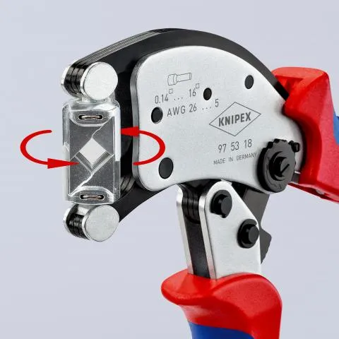 Pinza per terminali a bussola 97 53 18 Knipex Twistor