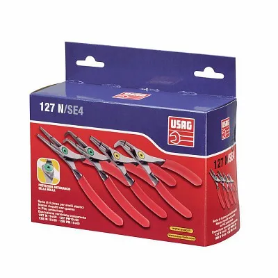 Serie 4 pinze per anelli elastici 127 N/SE4