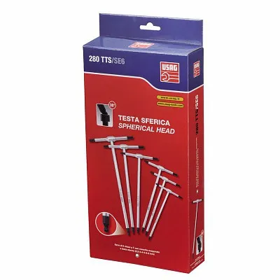 Serie 6 chiavi a T maschio 280 TTS/SE6 Testa sferica