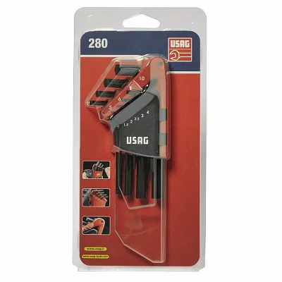 Serie di 9 chiavi maschio esagonale Usag 280 N/S9