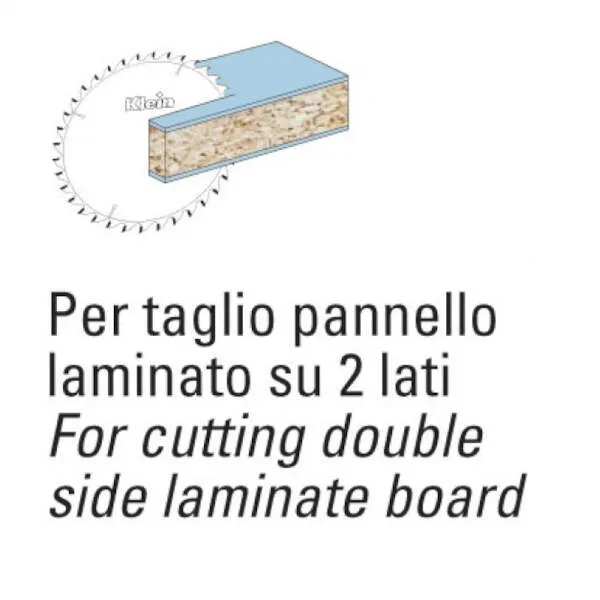 Lame circolari HW Klein FCT per pannelli bilaminati