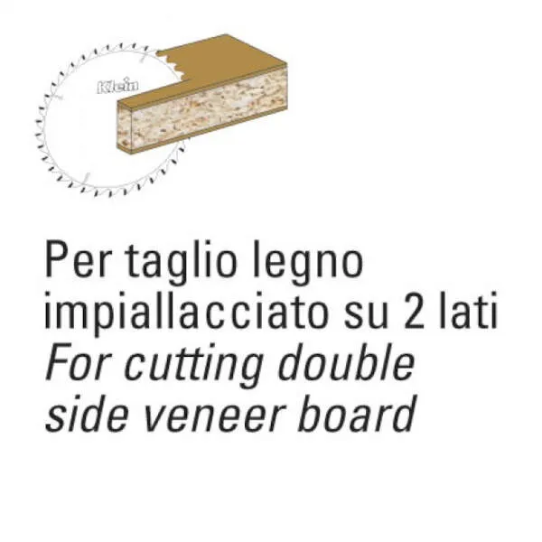 Lame circolari HW Klein FCT per pannelli bilaminati