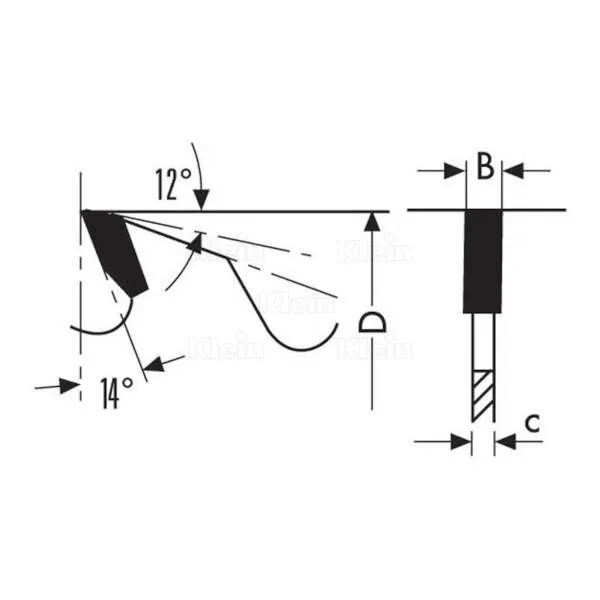 Lame circolari HW Klein KA per scanalature