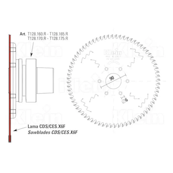 Lame circolari universali HW Klein CDS.X6F per portalama